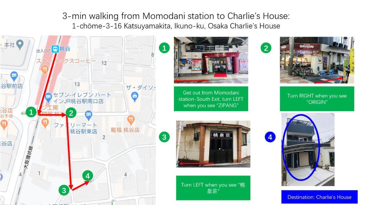 Charlie'S House Apartment Osaka Exterior foto